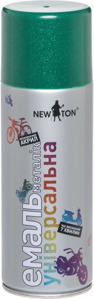 Эмаль аэрозольная универсальная Mеталлик New Ton зеленый 400 мл