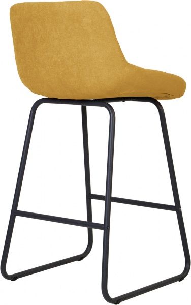 Стілець барний Nowy Styl NICOLE HOKER CFS LB BLACK (BOX-2) (CH) SORO-40 жовтий