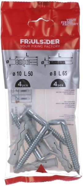 Дюбель із L-гаком 10/8x65 мм 1 шт. Friulsider