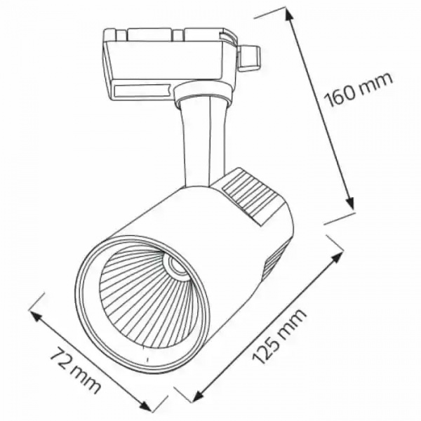 Трековый прожектор HOROZ ELECTRIC VARNA 20 Вт 4200 К черный 018-026-0020-020 