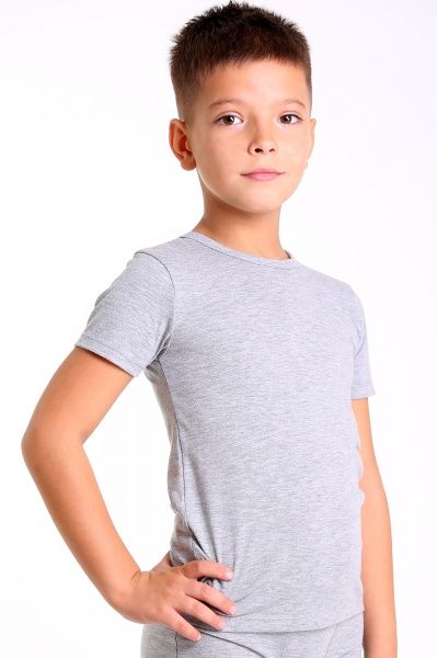 Футболка для мальчиков KOSTA 0132-4 р.122-128 серый 