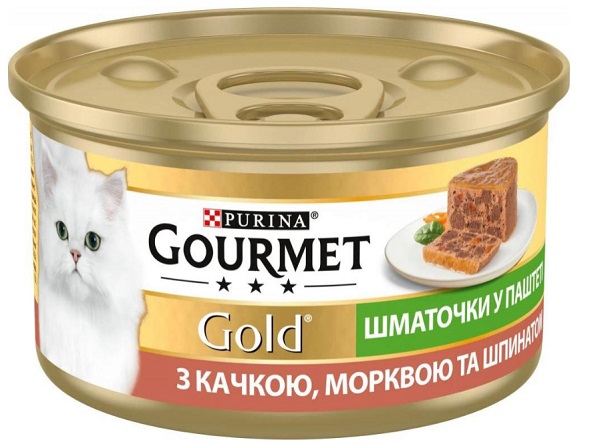 Корм Gourmet Gold паштет з качкою морквою і шпинатом по-французьки 85 г