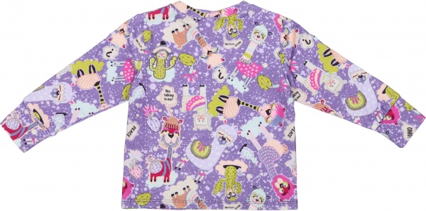 Піжама дитяча для дівчаток Roksana Лама №1065/16072 р.98–104 фіолетовий 