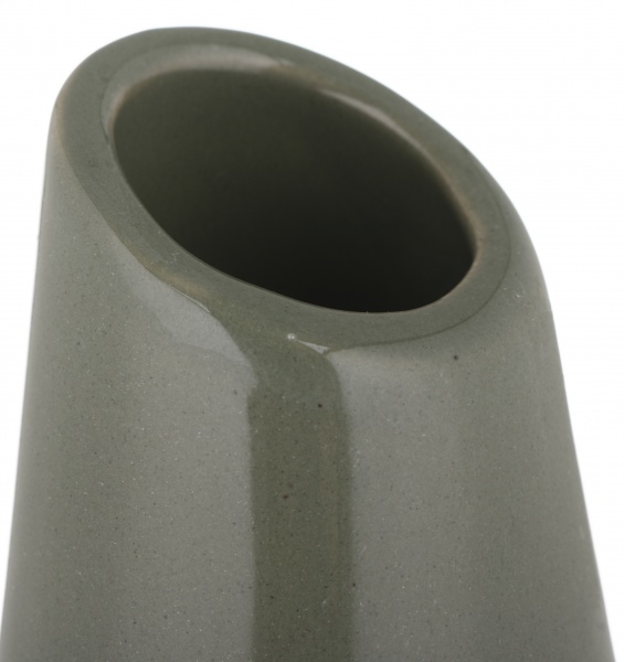 Ваза керамічна Eterna зелена хвиля 4,5х4,5х13 см 105-13 