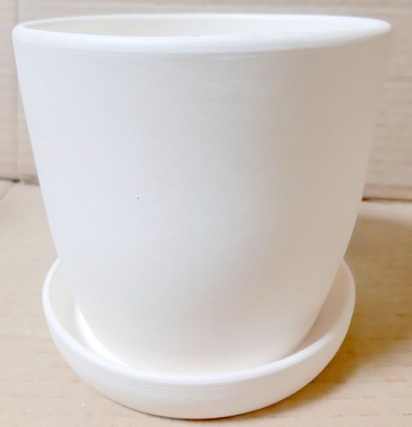 Горщик керамічний Сонет ангоб круглий 2л білий 