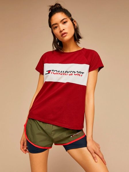 Футболка Tommy Hilfiger BLOCKED TEE LOGO S10S100331XAI M червоний