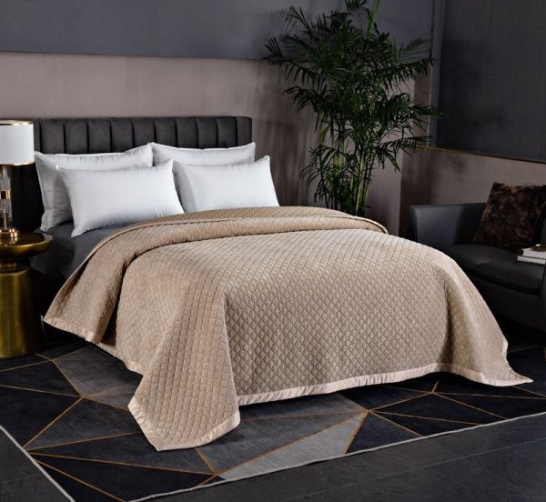 Покривало Velvet Darby 240x260 см La Nuit бежевий 