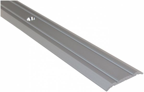 Порожек алюминиевый лестничный анодированный Olvis с отверстиями 25x2700 мм серебро 