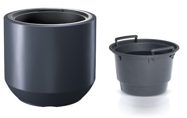 Горшок для цветов Prosperplast HEOS 390х350 мм круглый антрацит 