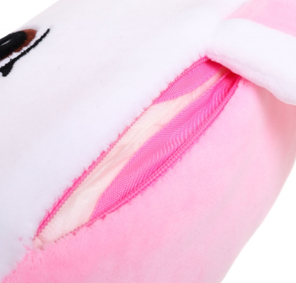 Подушка дорожная Зайчик 30х30 см белый с розовым Luna