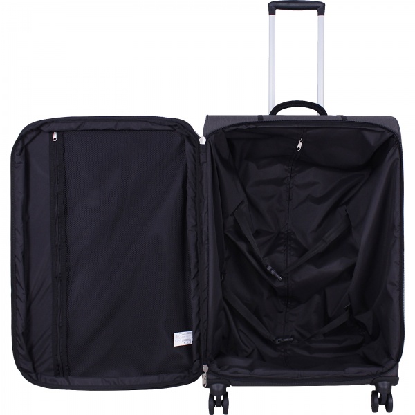 Валіза Bagland L New 90 л сірий меланж 3796927 