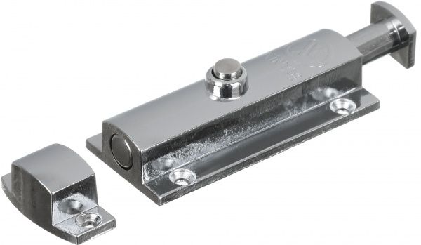 Шпингалет с кнопкой большой ЗМ903 хром