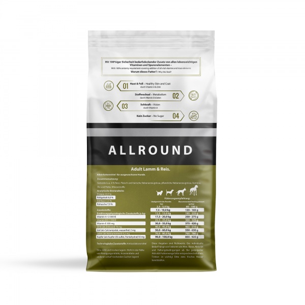 Корм сухой для собак для всех пород German Shephy Silver Lamm & Reis ягнёнок и рис 10 кг