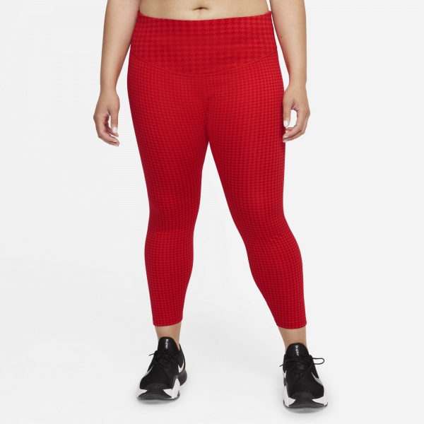 Лосины Nike W NK ONE DF ICNCLSH PR MR 7/8 DD4563-673 р.XS красный