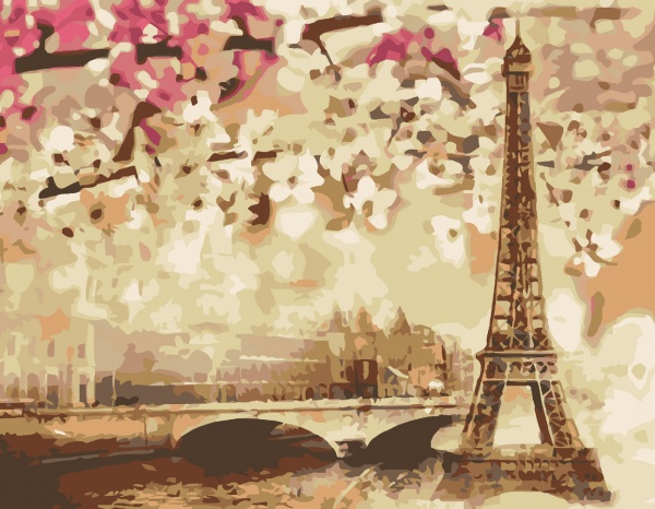 Набір, техніка акриловий живопис за номерами Golden Paris 35х45 см Rosa Start 