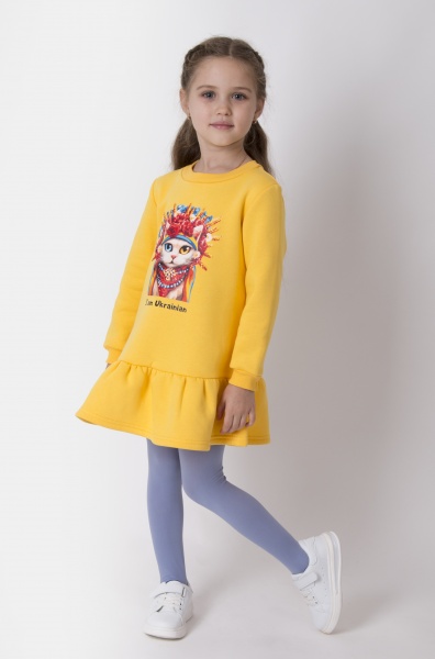 Туника для девочки Mevis 4323 р.110 желтый 