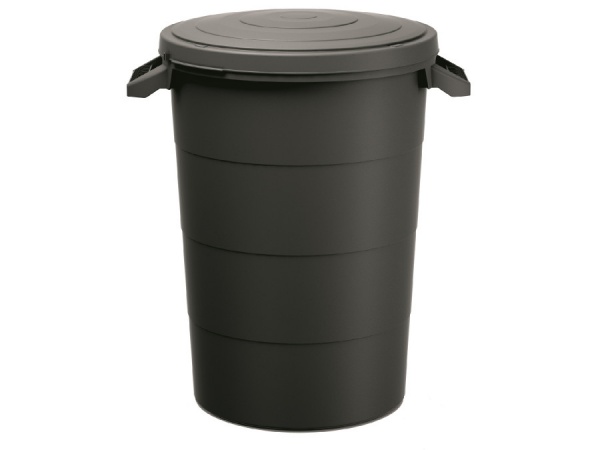 Контейнер с крышкой PRP хозяйственній SMOOTH 80 л черный 63346-411