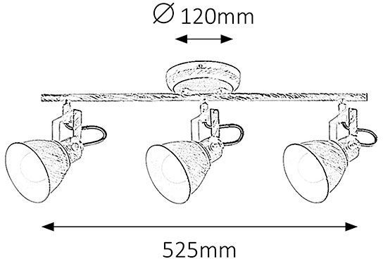 Спот Rabalux Vivienne 5968 3x40 Вт E14 античний білий 