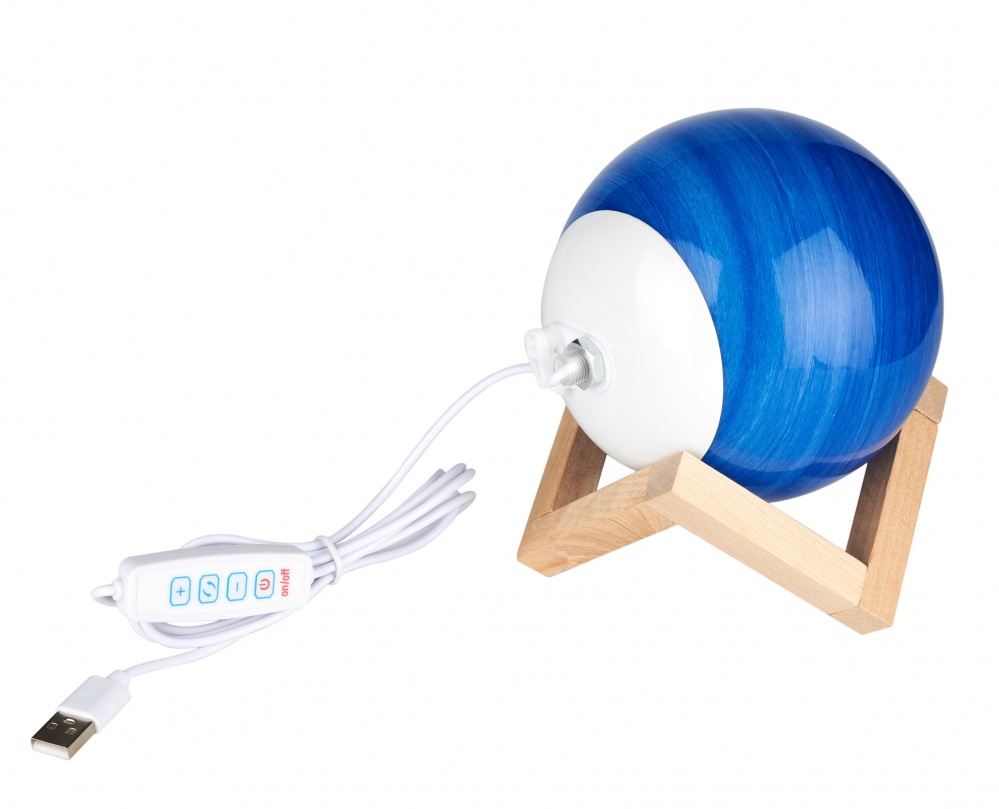 Ночник 3D Led Berger 3 Вт синий 1039-NL-12 Glass Planet 3D