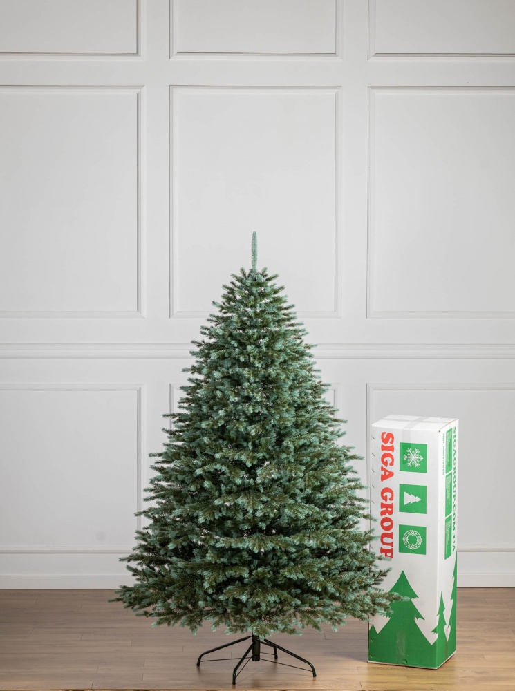 Штучна ялинка лита Аляска 2,10 м зелено-блакитний Siga Group