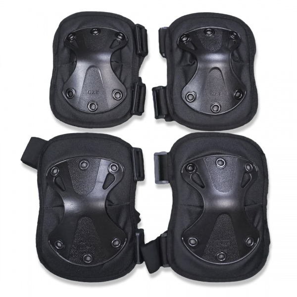 Комплект наколенники-налокотники черные