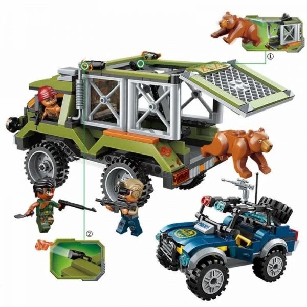 Конструктор Qman 1923 Полиция траспорт фигурки вышка ODT094430