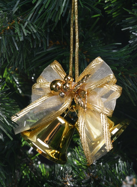 Декоративна підвіска P.&C. Creative Пара дзвіночків 15 см золото F21510200-3