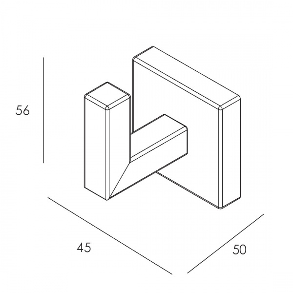 Крючок для ванной комнаты Imprese Bilovec 101255 хром