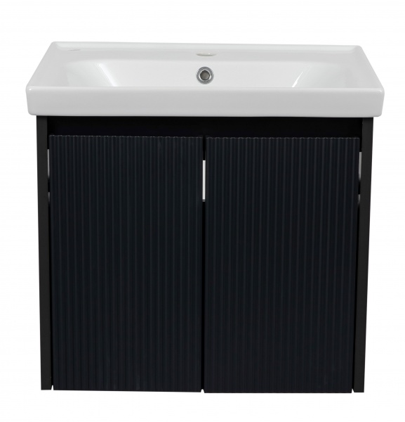 Тумба подвесная Aqua Rodos Барселона антрацит 60 см с умывальником Frame