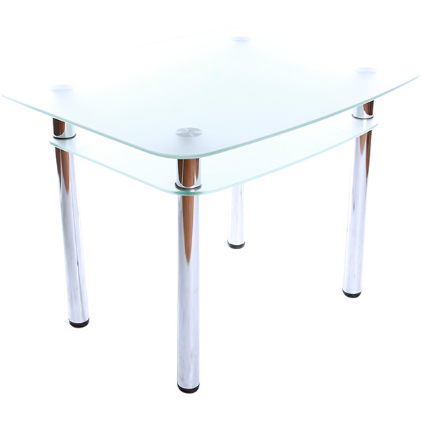 Стол обеденный DT DX с полкой матовое стекло 