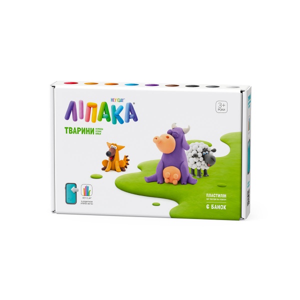 Набір для ліплення Lipaka Корівка, песик, вівця 60024-UA01