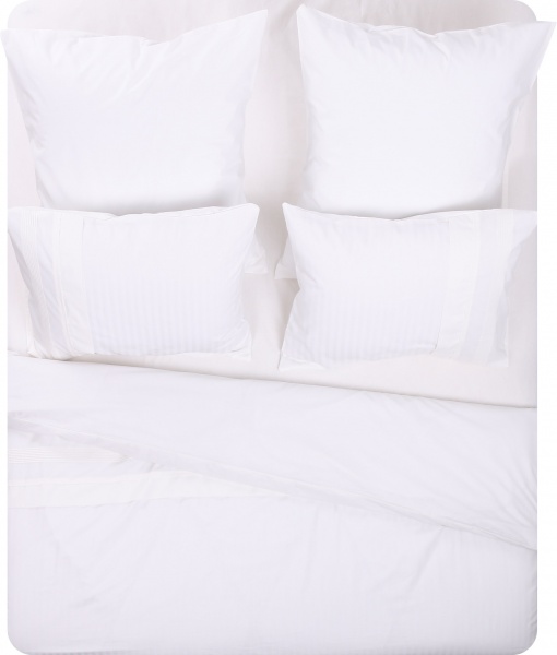 Комплект постільної білизни Exclusive Stripe Deluxe 2.0 білий La Nuit 