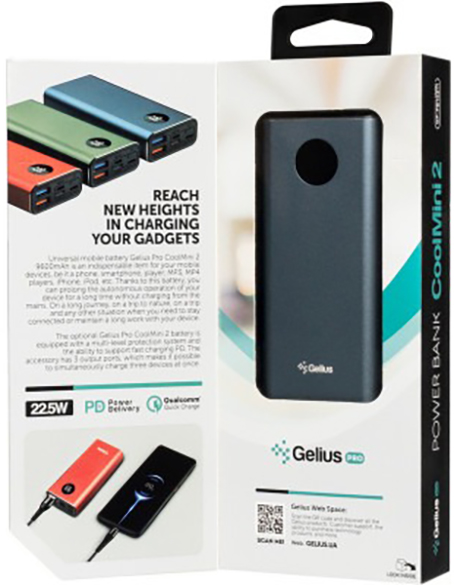 Внешний аккумулятор (Powerbank) Gelius Pro CoolMini 2 9600 m/Ah blue PD GP-PB10-211 