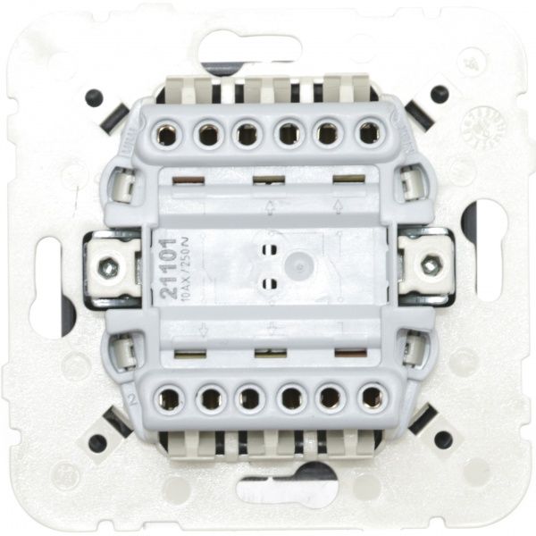 Вимикач прохідний двоклавішний Efapel Logus без підсвітки 10 А 250В чорний 21101 TPM