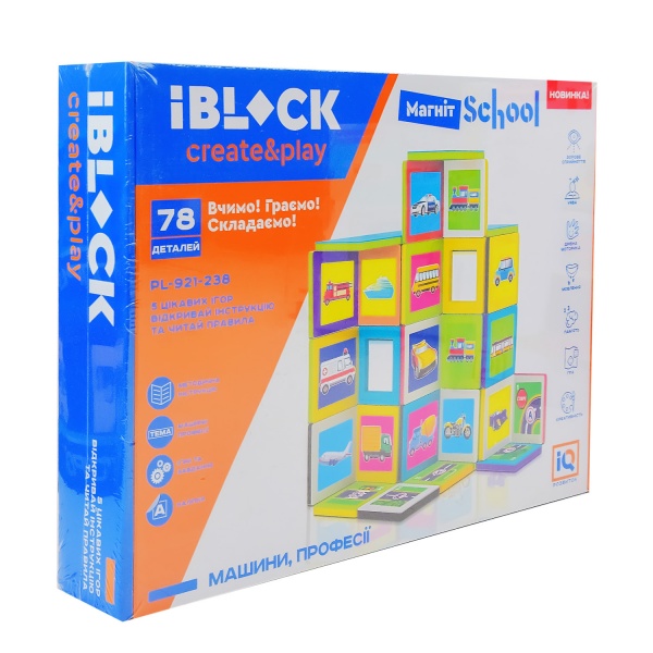Конструктор магнітний Iblock 78 дет. PL-921-238