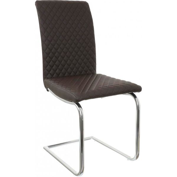 Стул обеденный Nowy Styl Glen II CF Chrome (BOX-2) (СН) Eco-31 хром/темно-коричневый