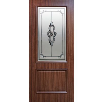 Двері полотно Версаль ПО 80 см горіх зі склом