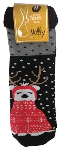 Шкарпетки жіночі Молли Олень маленькі сніжинки р. 23-25 темно-синій 1 пар 