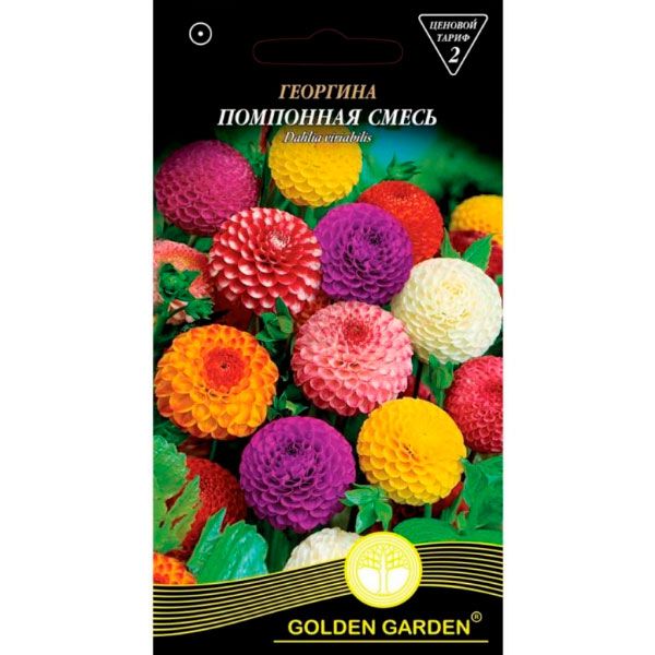 Семена Golden Garden георгина Помпонная смесь 0,3 г