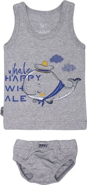 Комплект білизни для хлопчиків Габбі КИТ р.86 сірий меланж 11142 