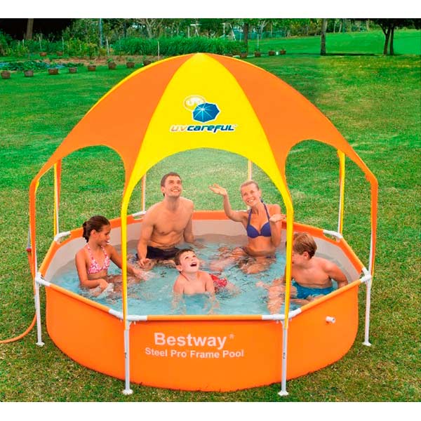 Бассейн каркасный Bestway с навесом 244x51 см 1688 л