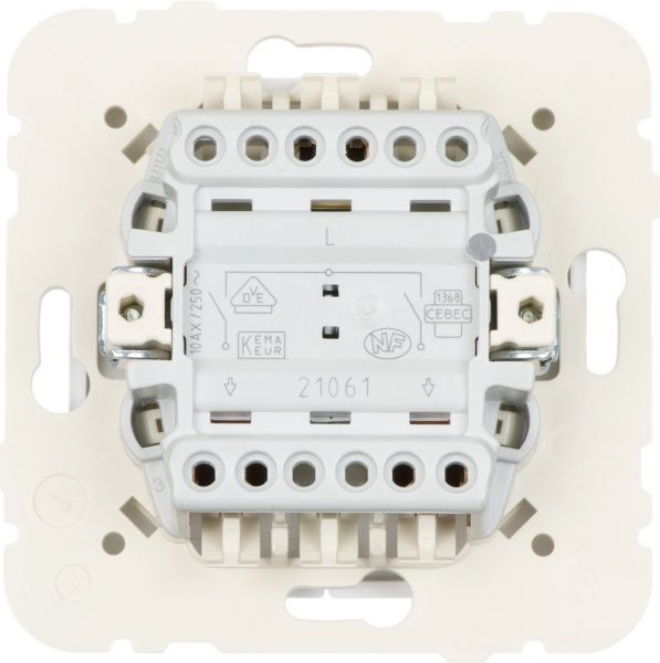 Выключатель двухклавишный Efapel Logus без подсветки 10 А 250В IP20 белый
