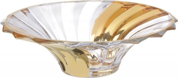 Блюдо декоративное прозрачная с золотом 35,5х11 см Combi