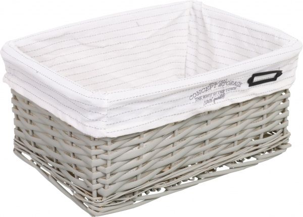 Кошик плетений Tony Bridge Basket з текстилем 35х25х16 см HQN20-4AB-4 