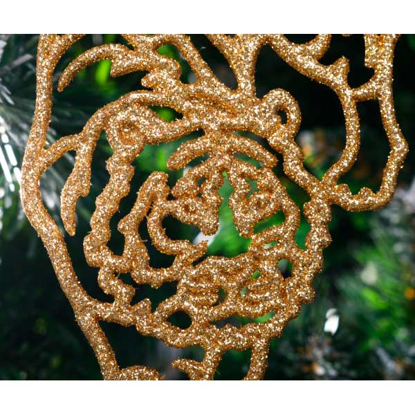 Подвеска Тигрик-полосатик 2Д d 12 см золото