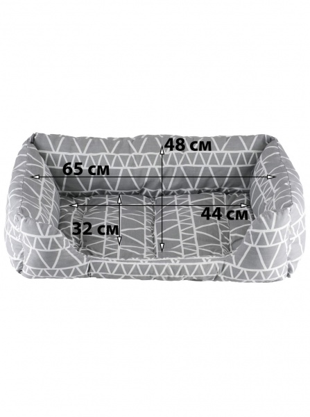 Лежак FX home Трикутник сірий 65х48 см