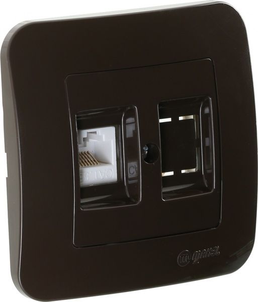 Розетка комп’ютерна Makel Lillium Natural коричневий