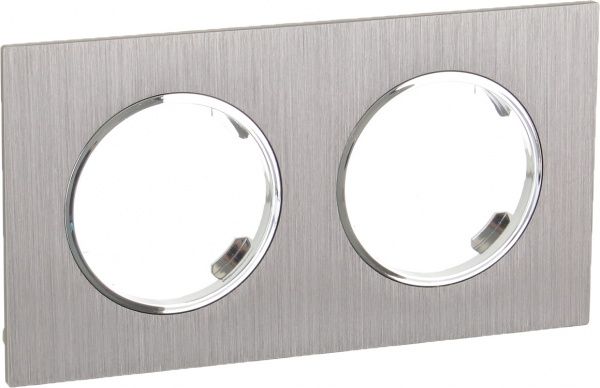 Рамка двухместная HausMark Bela матовый хром SNG-FRM.RD20G2-MC