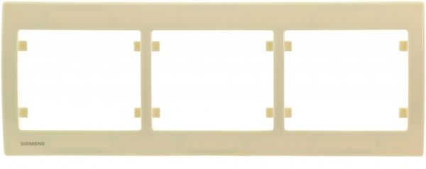 Рамка тримісна Siemens IRIS горизонтальна кремовий G-S18003-A