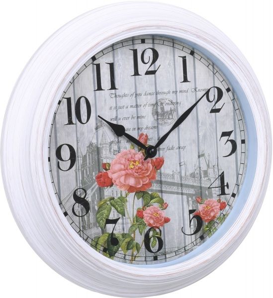 Годинник настінний London 30 см білий